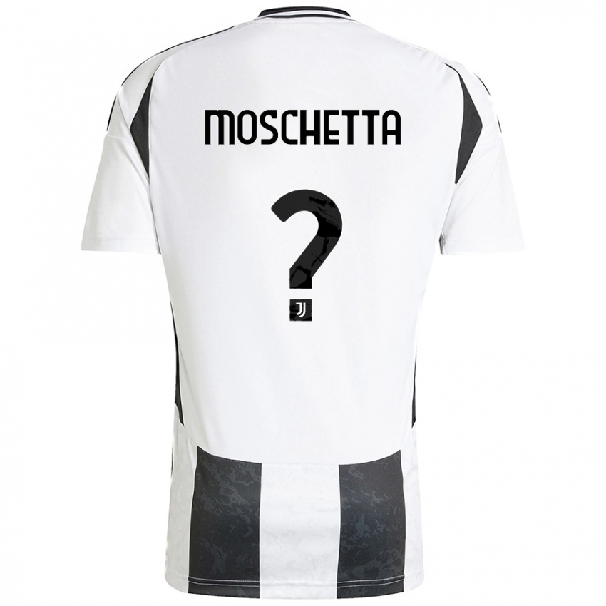 Damen Lorenzo Moschetta #0 Weiß Schwarz Heimtrikot Trikot 2024/25 T-Shirt