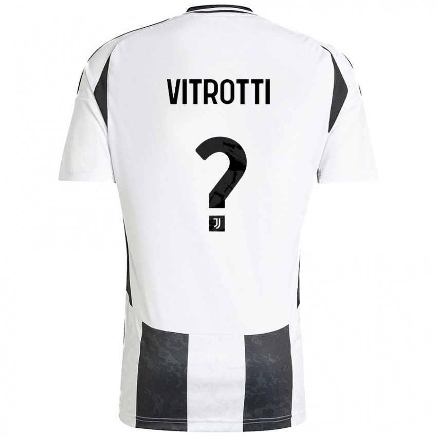 Damen Matteo Vitrotti #0 Weiß Schwarz Heimtrikot Trikot 2024/25 T-Shirt