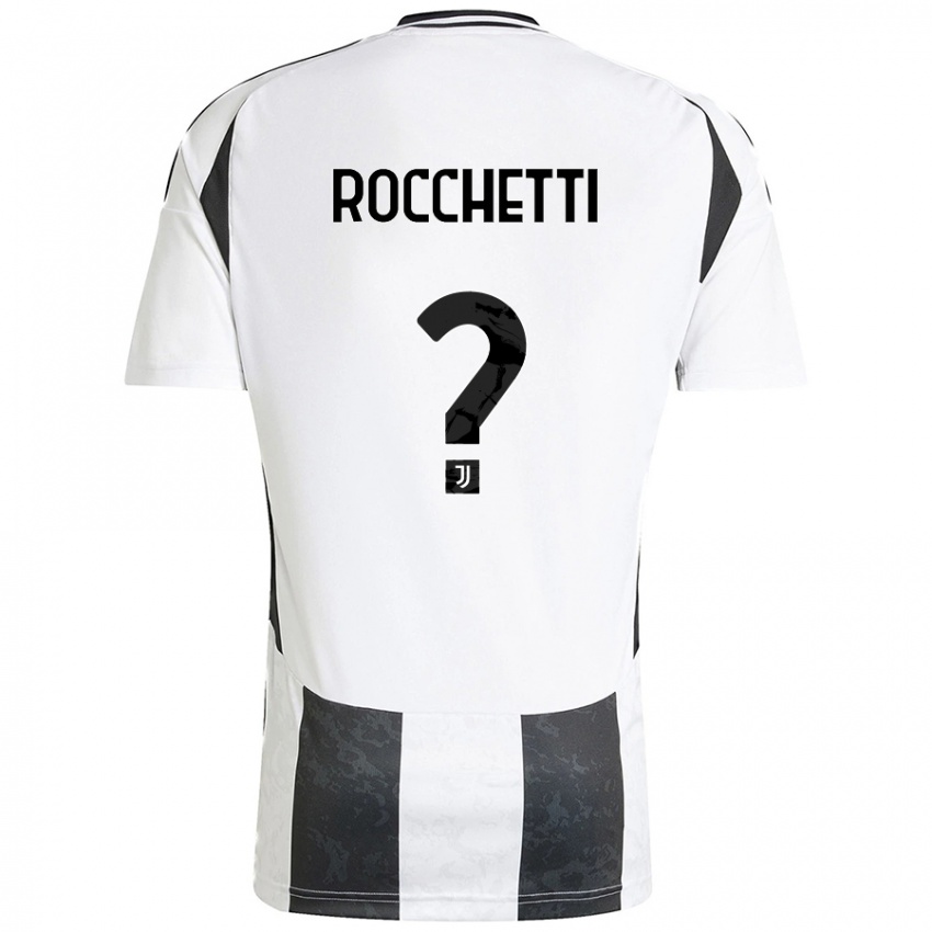 Damen Edoardo Rocchetti #0 Weiß Schwarz Heimtrikot Trikot 2024/25 T-Shirt