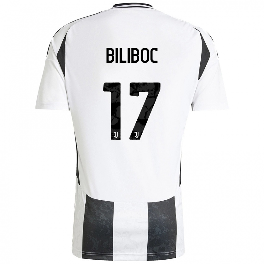 Damen Lorenzo Biliboc #17 Weiß Schwarz Heimtrikot Trikot 2024/25 T-Shirt