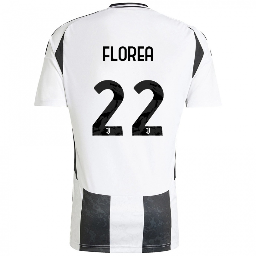 Damen Andrei Florea #22 Weiß Schwarz Heimtrikot Trikot 2024/25 T-Shirt