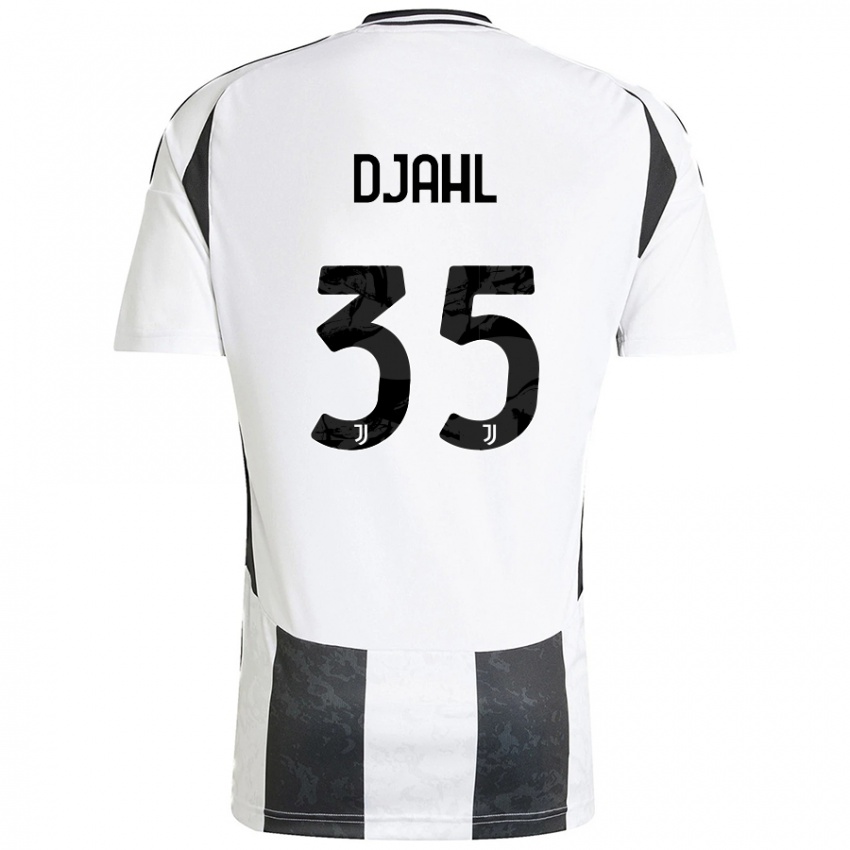 Damen Rayan Djahl #35 Weiß Schwarz Heimtrikot Trikot 2024/25 T-Shirt