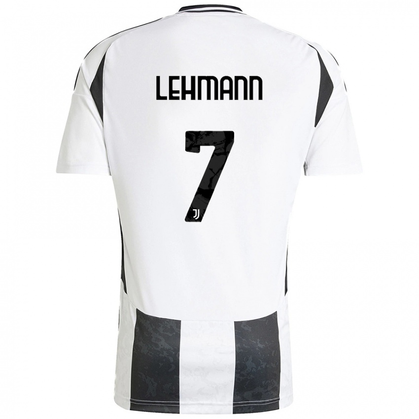 Damen Alisha Lehmann #7 Weiß Schwarz Heimtrikot Trikot 2024/25 T-Shirt