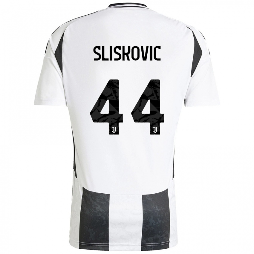 Damen Gloria Slišković #44 Weiß Schwarz Heimtrikot Trikot 2024/25 T-Shirt