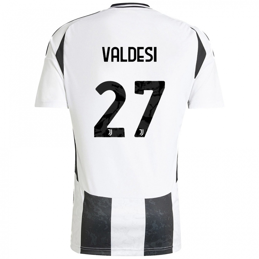 Damen Andrea Valdesi #27 Weiß Schwarz Heimtrikot Trikot 2024/25 T-Shirt