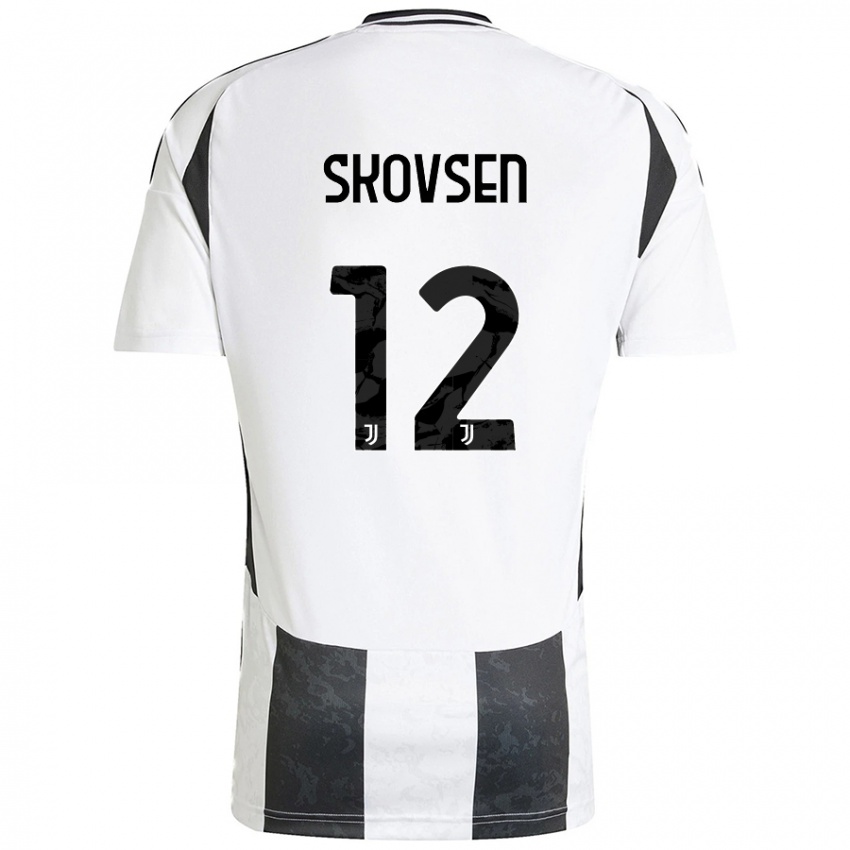 Damen Matilde Lundorf Skovsen #12 Weiß Schwarz Heimtrikot Trikot 2024/25 T-Shirt