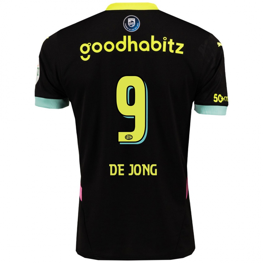 Damen Luuk De Jong #9 Schwarz Gelb Auswärtstrikot Trikot 2024/25 T-Shirt