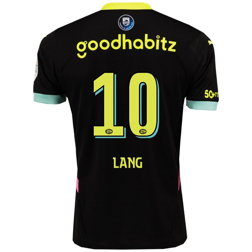 Damen Noa Lang #10 Schwarz Gelb Auswärtstrikot Trikot 2024/25 T-Shirt