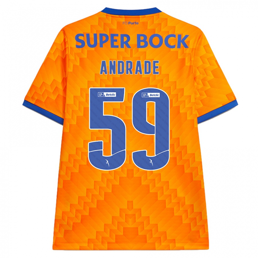 Damen Tiago Andrade #59 Orange Auswärtstrikot Trikot 2024/25 T-Shirt