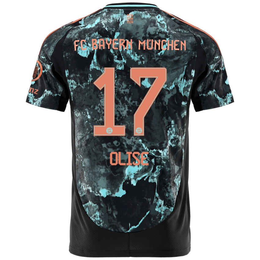 Damen Michael Olise #17 Schwarz Auswärtstrikot Trikot 2024/25 T-Shirt