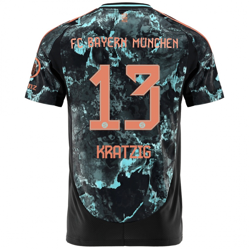 Damen Frans Kratzig #13 Schwarz Auswärtstrikot Trikot 2024/25 T-Shirt