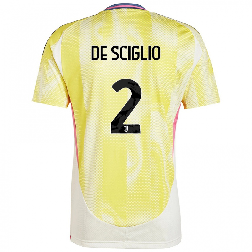 Damen Mattia De Sciglio #2 Solargelb Auswärtstrikot Trikot 2024/25 T-Shirt