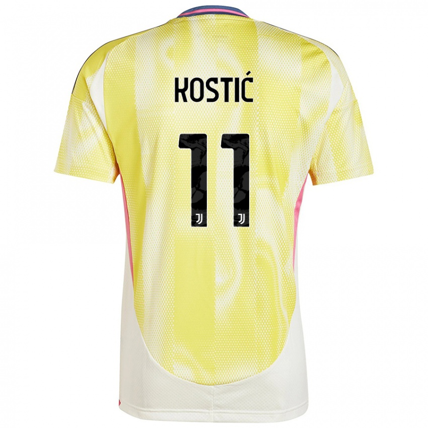 Damen Filip Kostic #11 Solargelb Auswärtstrikot Trikot 2024/25 T-Shirt