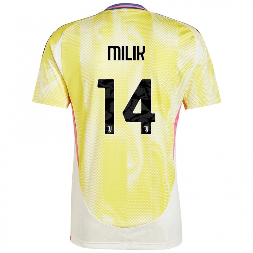 Damen Arkadiusz Milik #14 Solargelb Auswärtstrikot Trikot 2024/25 T-Shirt