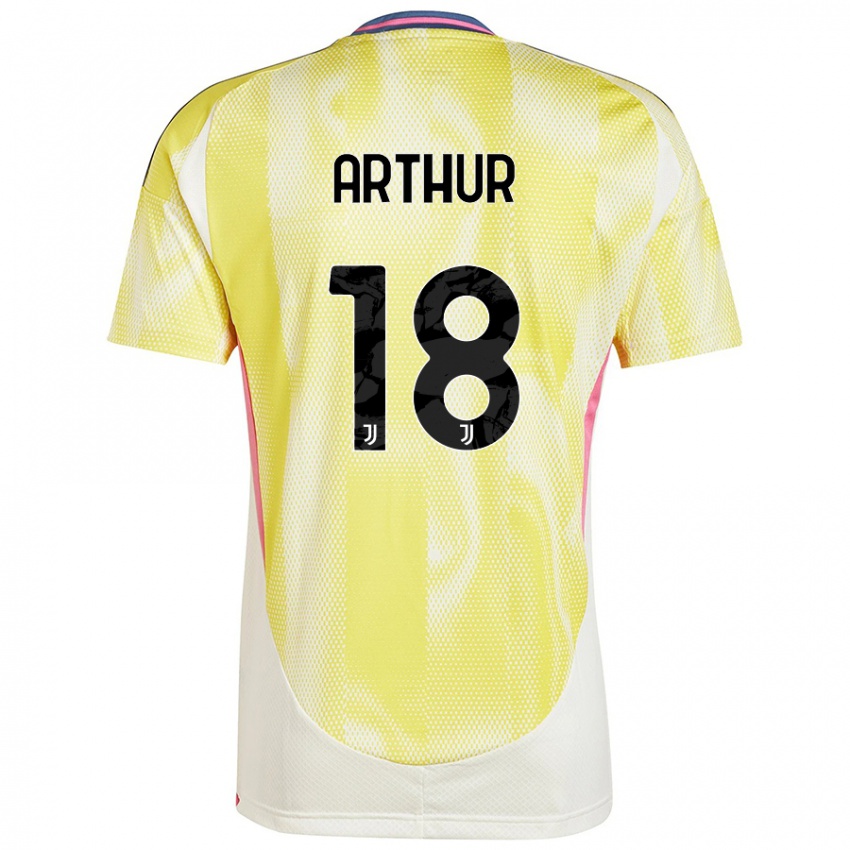 Damen Arthur Melo #18 Solargelb Auswärtstrikot Trikot 2024/25 T-Shirt