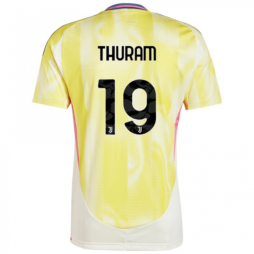 Damen Khéphren Thuram #19 Solargelb Auswärtstrikot Trikot 2024/25 T-Shirt