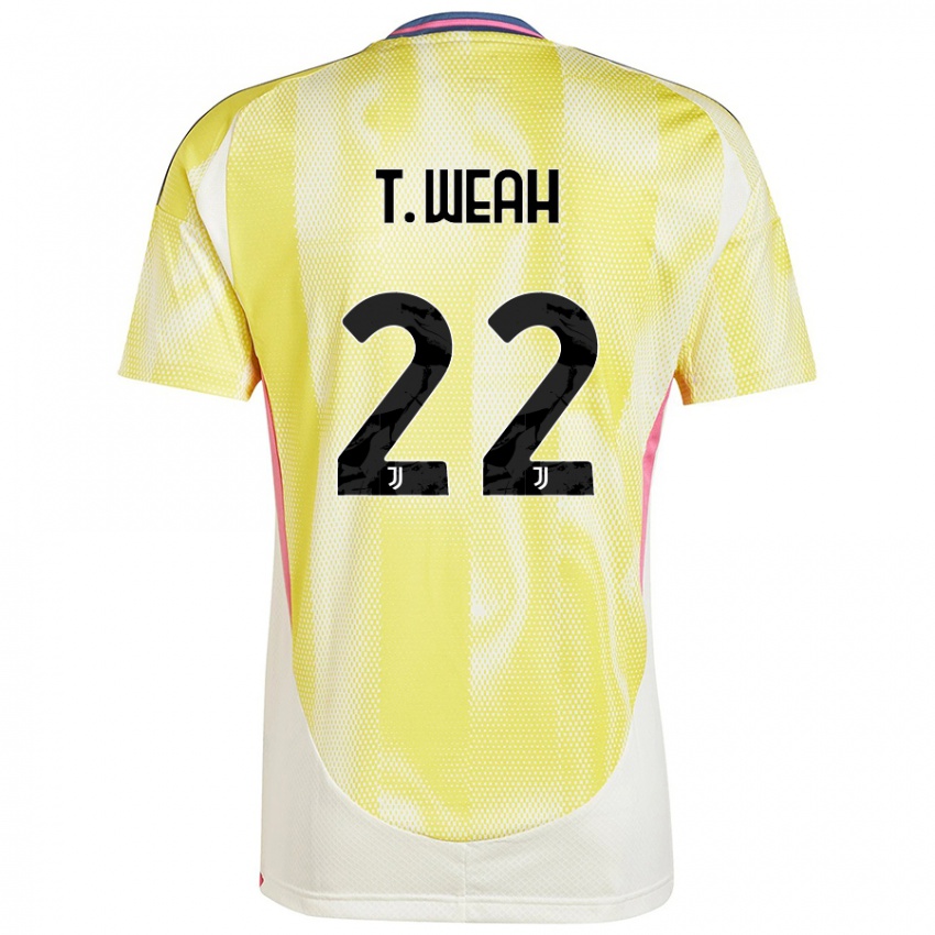 Damen Timothy Weah #22 Solargelb Auswärtstrikot Trikot 2024/25 T-Shirt