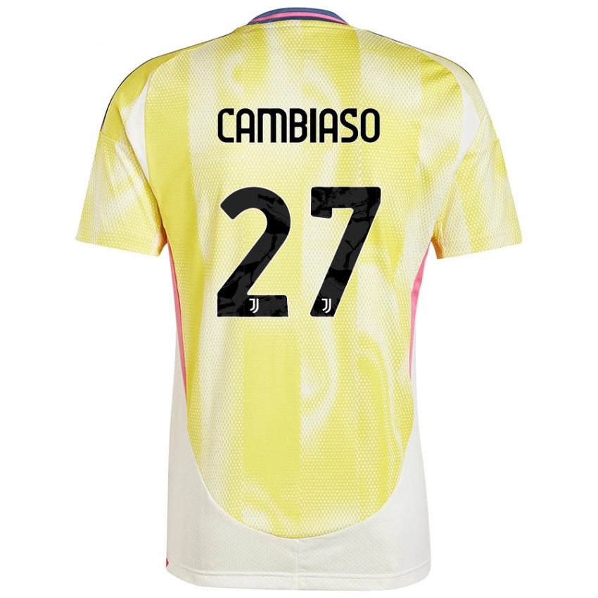 Damen Andrea Cambiaso #27 Solargelb Auswärtstrikot Trikot 2024/25 T-Shirt