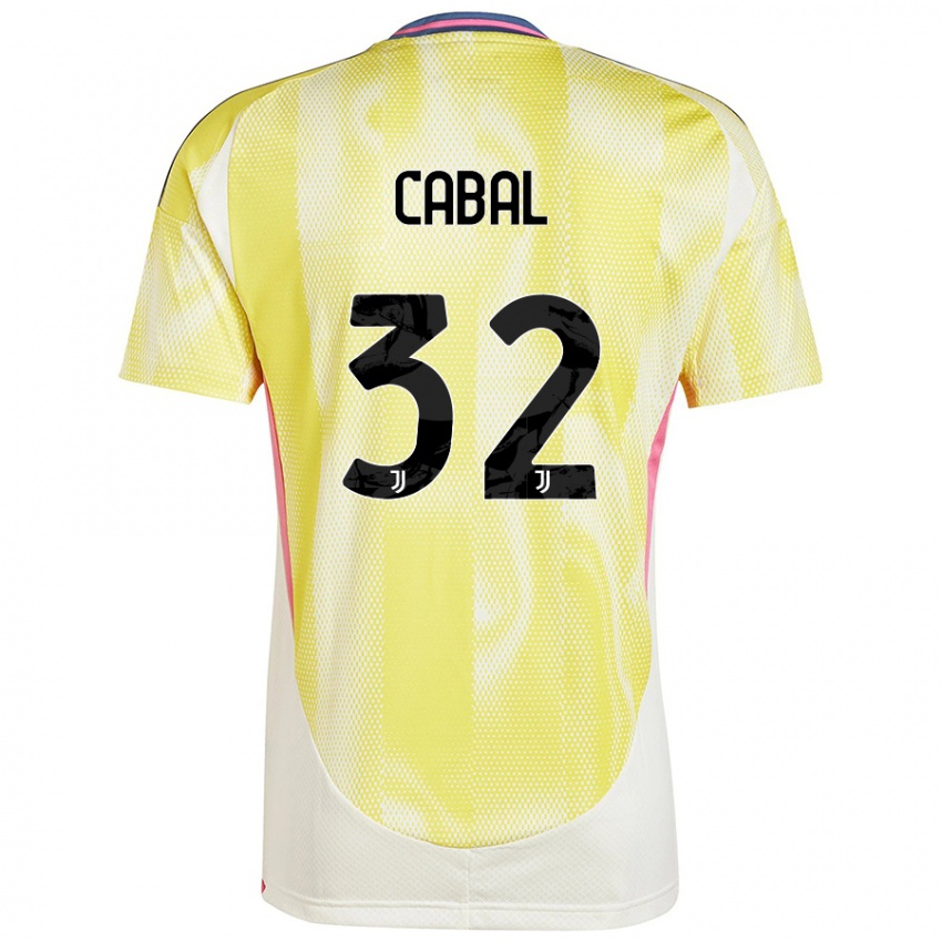 Damen Juan Cabal #32 Solargelb Auswärtstrikot Trikot 2024/25 T-Shirt