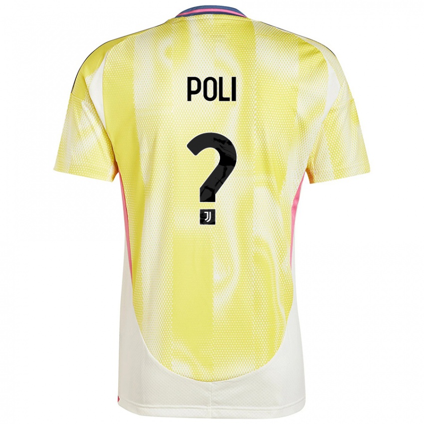 Damen Fabrizio Poli #0 Solargelb Auswärtstrikot Trikot 2024/25 T-Shirt