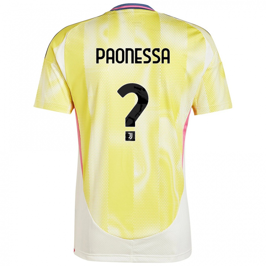 Damen Riccardo Paonessa #0 Solargelb Auswärtstrikot Trikot 2024/25 T-Shirt