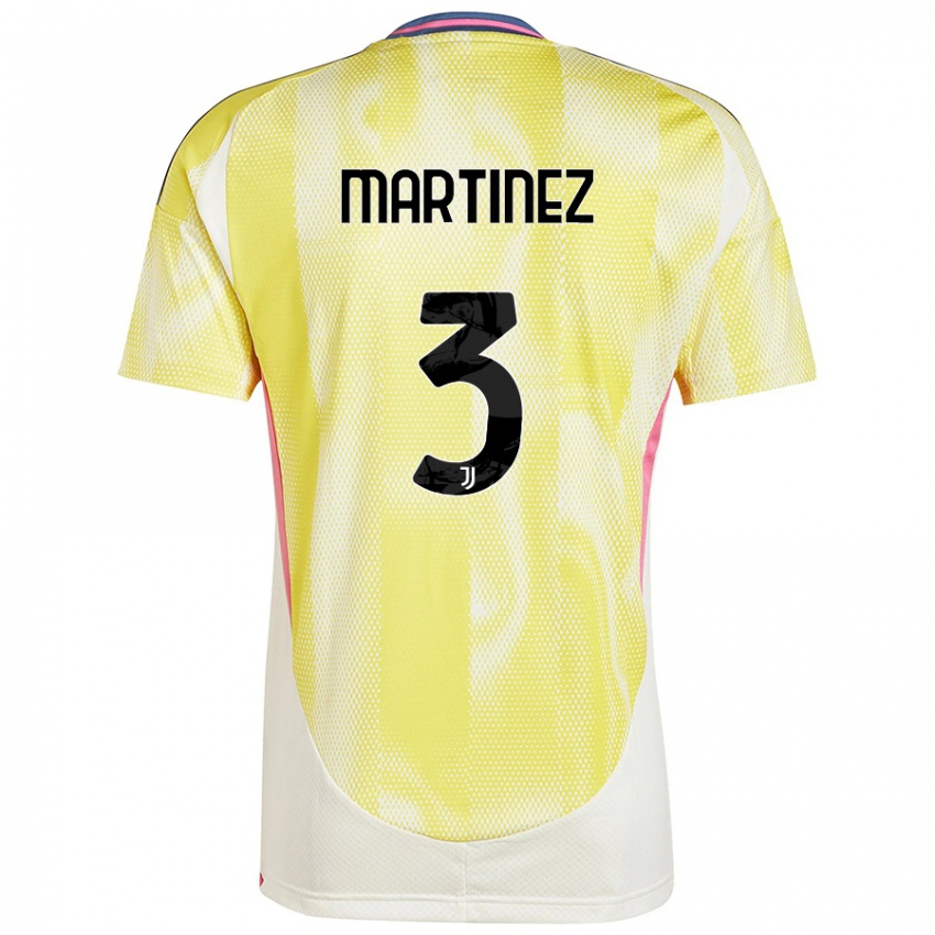 Damen Bruno Martinez #3 Solargelb Auswärtstrikot Trikot 2024/25 T-Shirt