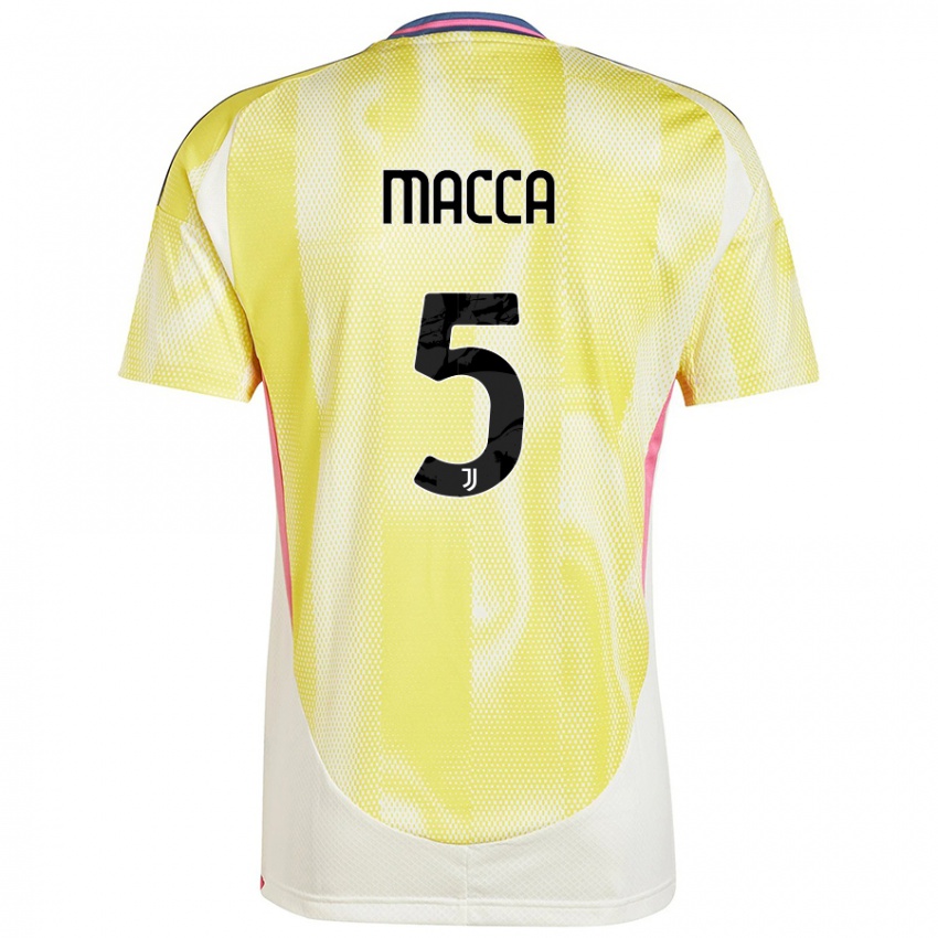 Damen Federico Macca #5 Solargelb Auswärtstrikot Trikot 2024/25 T-Shirt