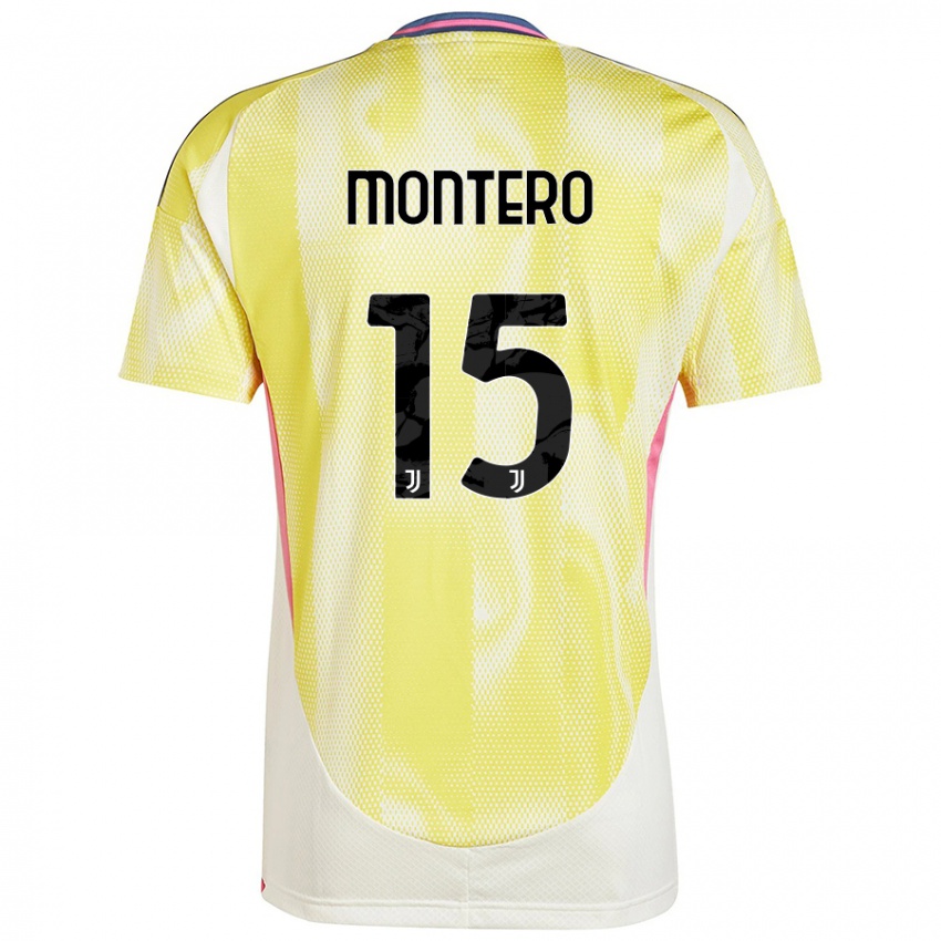 Damen Alfonso Montero #15 Solargelb Auswärtstrikot Trikot 2024/25 T-Shirt