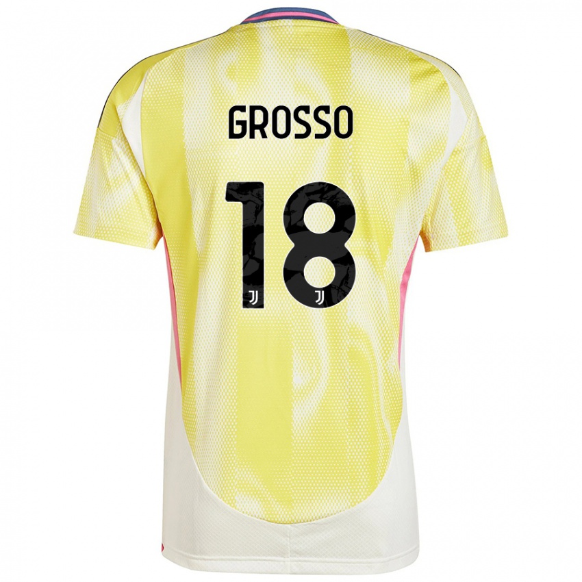 Damen Filippo Grosso #18 Solargelb Auswärtstrikot Trikot 2024/25 T-Shirt