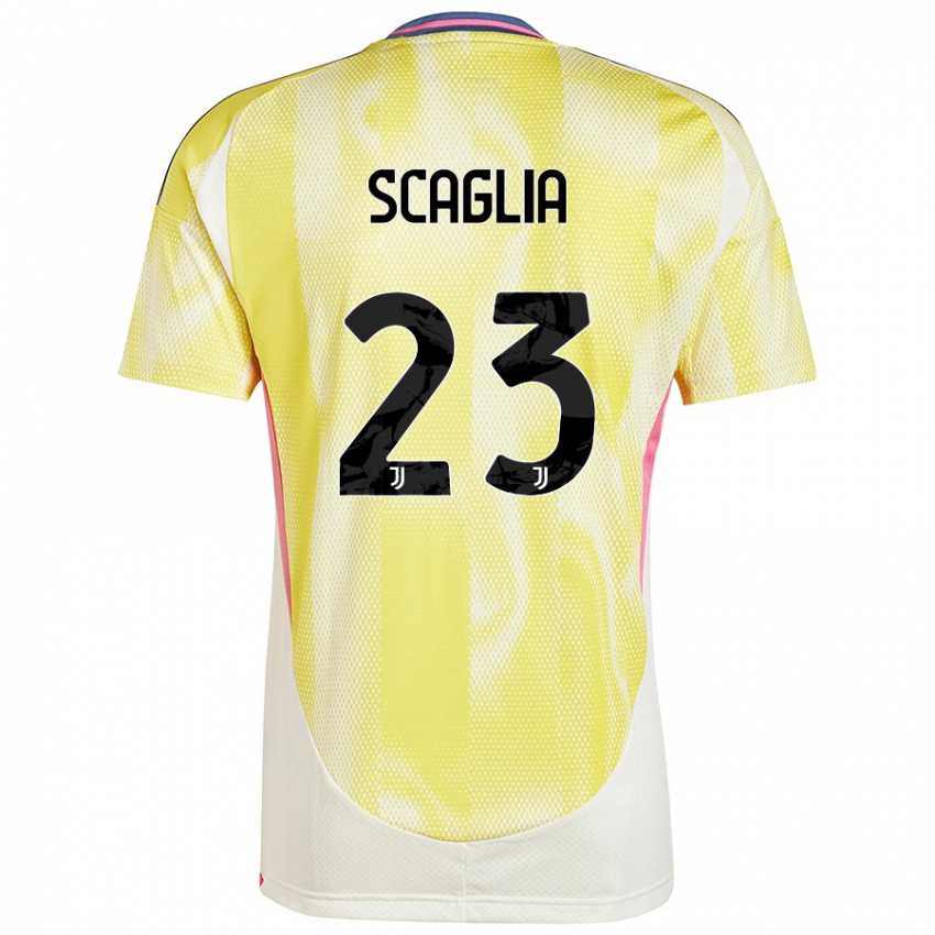 Damen Filippo Scaglia #23 Solargelb Auswärtstrikot Trikot 2024/25 T-Shirt