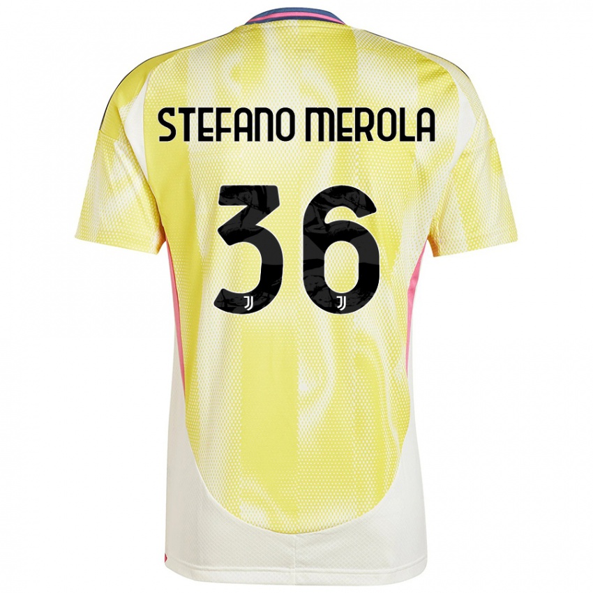 Damen Antonio Stefano Merola #36 Solargelb Auswärtstrikot Trikot 2024/25 T-Shirt