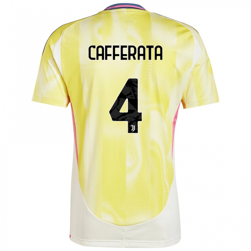 Damen Federica Cafferata #4 Solargelb Auswärtstrikot Trikot 2024/25 T-Shirt