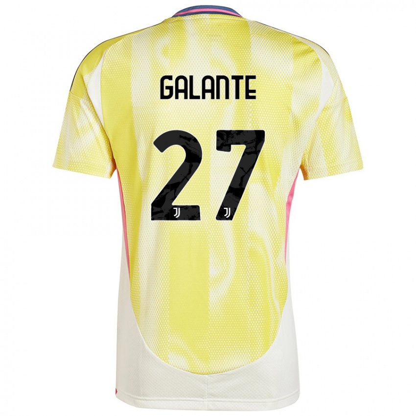 Damen Tommaso Galante #27 Solargelb Auswärtstrikot Trikot 2024/25 T-Shirt