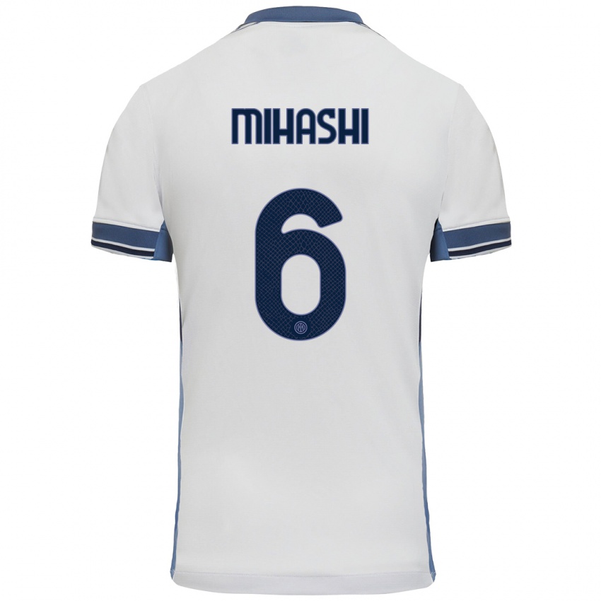 Damen Mana Mihashi #6 Weißgrau Auswärtstrikot Trikot 2024/25 T-Shirt