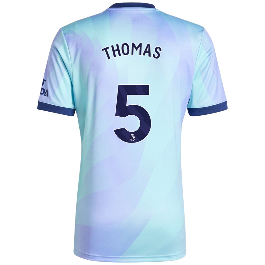 Damen Thomas Partey #5 Aquamarin Ausweichtrikot Trikot 2024/25 T-Shirt