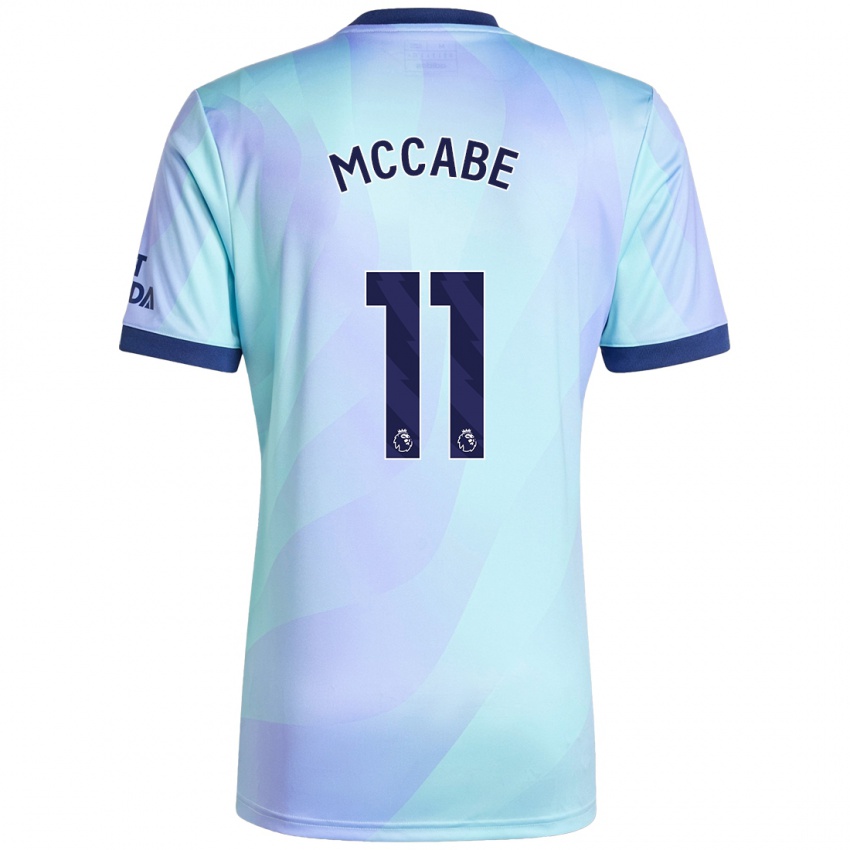 Damen Katie Mccabe #11 Aquamarin Ausweichtrikot Trikot 2024/25 T-Shirt