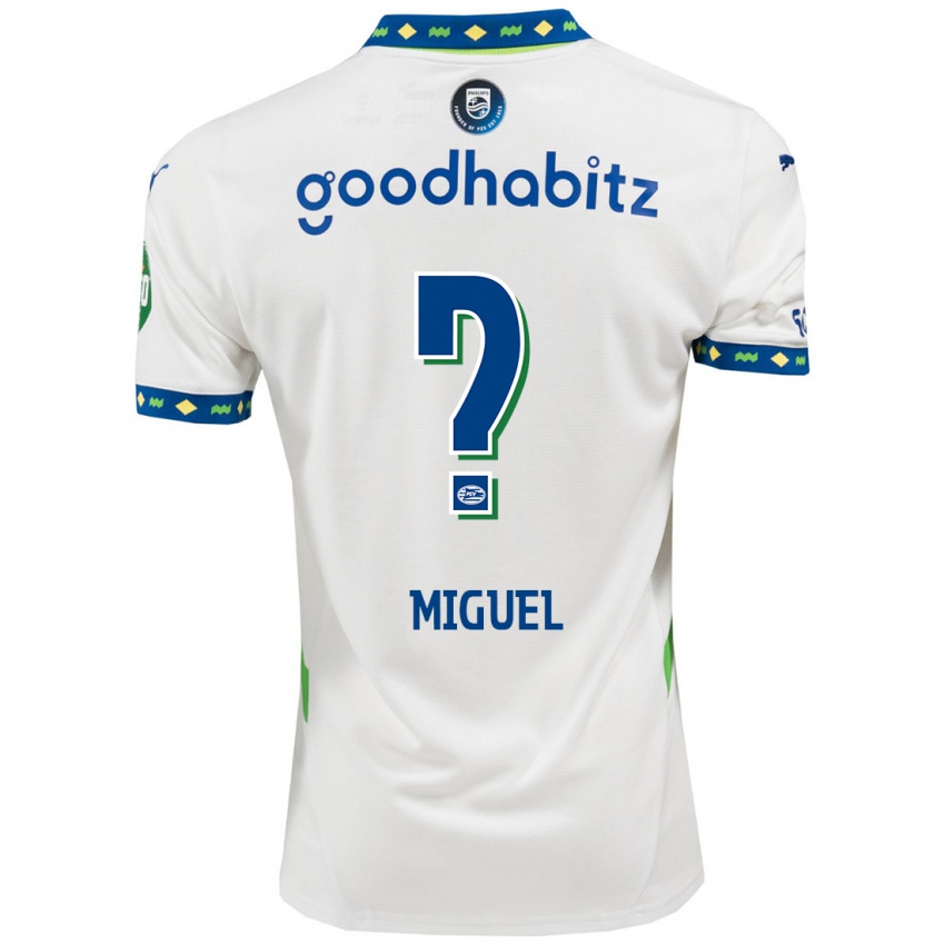 Damen Yani Miguel #0 Weiß Dunkelblau Ausweichtrikot Trikot 2024/25 T-Shirt