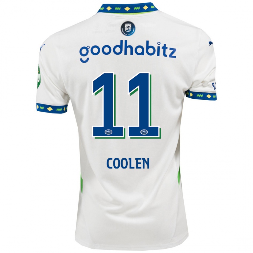 Damen Nadia Coolen #11 Weiß Dunkelblau Ausweichtrikot Trikot 2024/25 T-Shirt