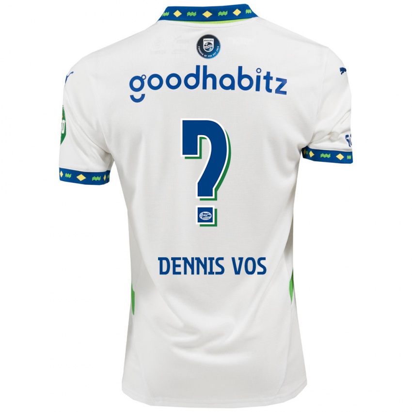 Damen Dennis Vos #0 Weiß Dunkelblau Ausweichtrikot Trikot 2024/25 T-Shirt