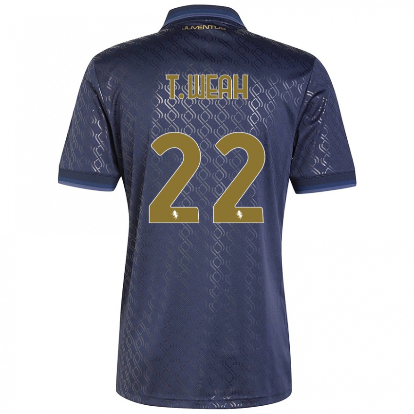 Damen Timothy Weah #22 Marineblau Ausweichtrikot Trikot 2024/25 T-Shirt