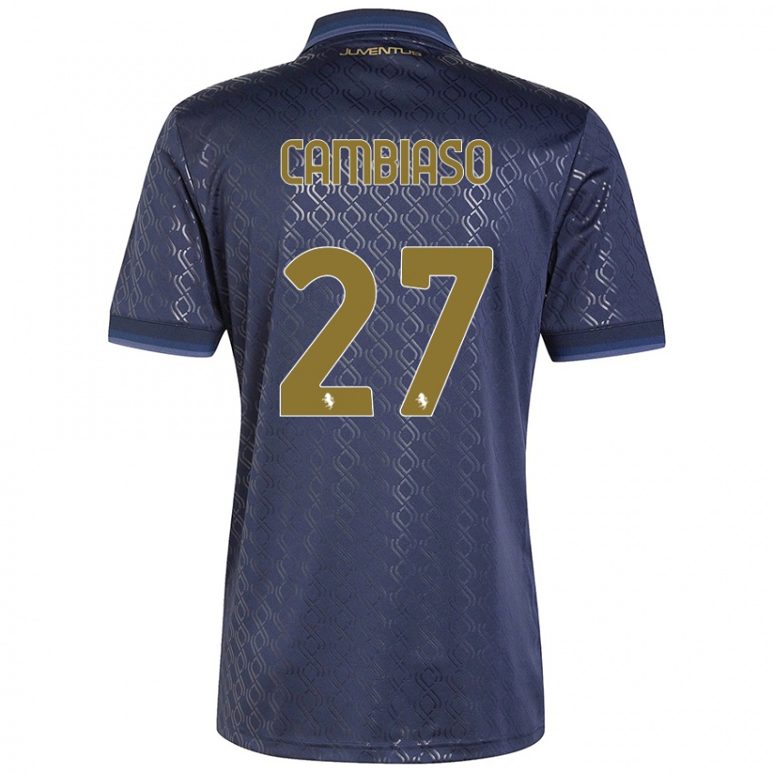 Damen Andrea Cambiaso #27 Marineblau Ausweichtrikot Trikot 2024/25 T-Shirt