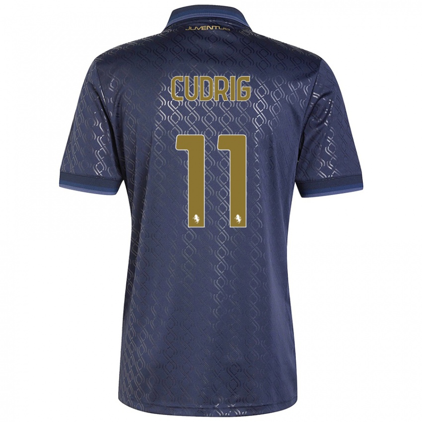 Damen Nicolò Cudrig #11 Marineblau Ausweichtrikot Trikot 2024/25 T-Shirt