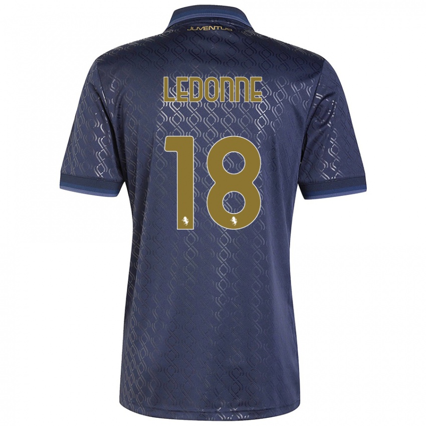 Damen Nicolò Ledonne #18 Marineblau Ausweichtrikot Trikot 2024/25 T-Shirt