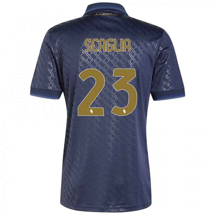 Damen Filippo Scaglia #23 Marineblau Ausweichtrikot Trikot 2024/25 T-Shirt