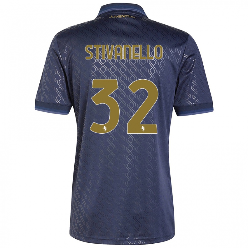 Damen Riccardo Stivanello #32 Marineblau Ausweichtrikot Trikot 2024/25 T-Shirt