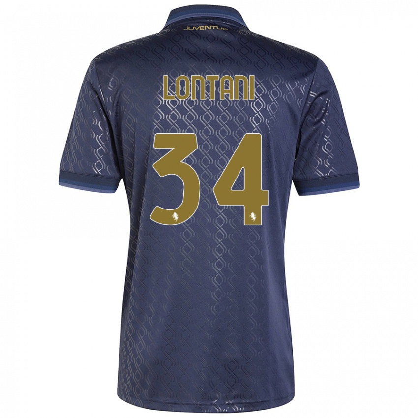 Damen Matteo Lontani #34 Marineblau Ausweichtrikot Trikot 2024/25 T-Shirt