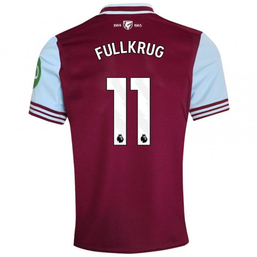 Kinder Niclas Füllkrug #11 Dunkelrot Heimtrikot Trikot 2024/25 T-Shirt