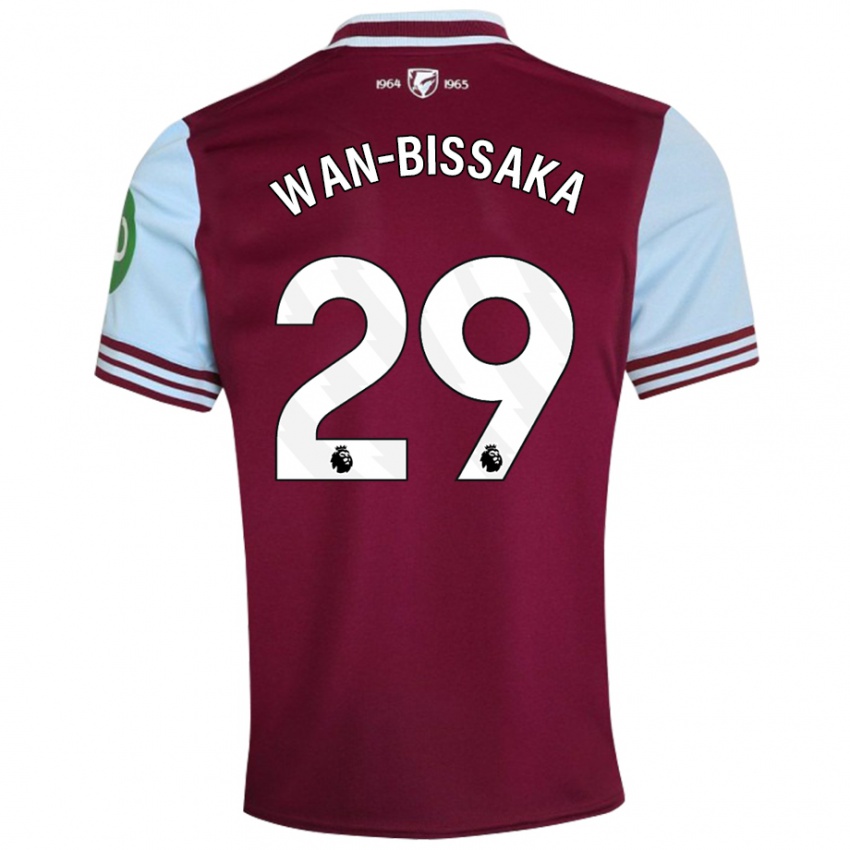 Kinder Aaron Wan-Bissaka #29 Dunkelrot Heimtrikot Trikot 2024/25 T-Shirt