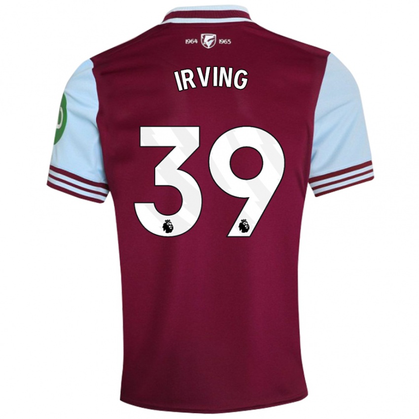 Kinder Andy Irving #39 Dunkelrot Heimtrikot Trikot 2024/25 T-Shirt