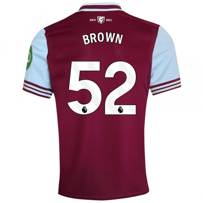 Kinder Luis Brown #52 Dunkelrot Heimtrikot Trikot 2024/25 T-Shirt